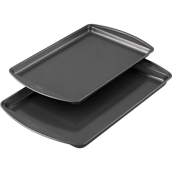 Wilton Premium Non-Stick Bakeware Cookie Baking Sheets Set, 2-Piece, Steel - Picture 3 of 6